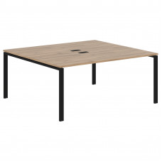 Стол 2-х местный EUWST 1716 Дуб Денвер светлый/Черный 1760х1606х750 EDIS