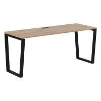 Стол прямой EVST 1767 Дуб Денвер светлый/Черный 1760х670х750 EDIS