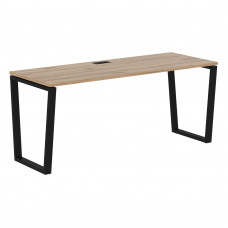 Стол прямой EVST 1767 Дуб Денвер светлый/Черный 1760х670х750 EDIS
