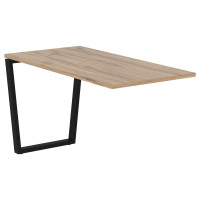 Брифинг-приставка EVB 1367 Дуб Денвер светлый/Черный 1360х670х750 EDIS