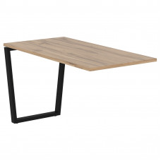 Брифинг-приставка EVB 1367 Дуб Денвер светлый/Черный 1360х670х750 EDIS