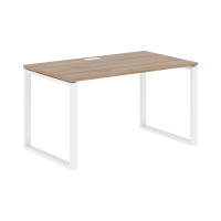 Стол прямой EQST 1380 Дуб Денвер светлый/Белый 1360х800х750 EDIS