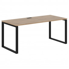 Стол прямой EQST 1780 Дуб Денвер светлый/Черный 1760х800х750 EDIS