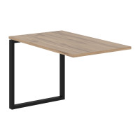 Брифинг-приставка EQB 1167 Дуб Денвер светлый/Черный 1160х670х750 EDIS