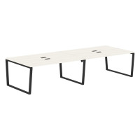 Стол 4-х местный EVWST 3513 Ясень Траун/Черный 3526х1346х750 EDIS