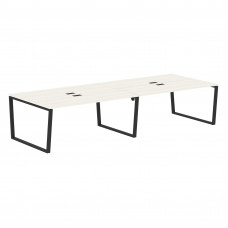 Стол 4-х местный EVWST 3513 Ясень Траун/Черный 3526х1346х750 EDIS