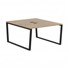 Стол 2-х местный EVWST 1316 Дуб Денвер светлый/Черный 1360х1606х750 EDIS