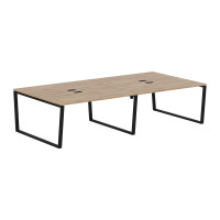 Стол 4-х местный EVWST 3116 Дуб Денвер светлый/Черный 3126х1606х750 EDIS