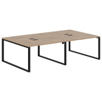 Стол 4-х местный EQWST 2716 Дуб Денвер светлый/Черный 2726х1606х750 EDIS