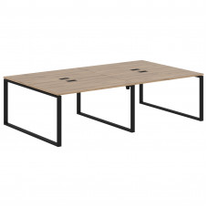 Стол 4-х местный EQWST 2716 Дуб Денвер светлый/Черный 2726х1606х750 EDIS