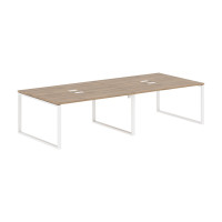 Стол 4-х местный EQWST 3113 Дуб Денвер светлый/Белый 3126х1346х750 EDIS