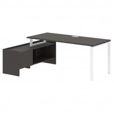 Стол с тумбой EUCT 19814 Мокко/Белый 1960х1400х750 EDIS