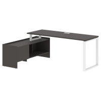 Стол с тумбой EQCT 19614 Мокко/Белый 1960х1400х750 EDIS