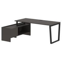 Стол с тумбой EVCT 19814 Мокко/Черный 1960х1400х750 EDIS