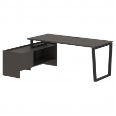 Стол с тумбой EVCT 19814 Мокко/Черный 1960х1400х750 EDIS