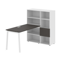 Стол-стеллаж ELRST 1113 Мокко/Белый/Белый 1790х1120х1355 EDIS