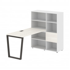 Стол-стеллаж EVRST 1113 Ясень Траун/Мокко/Белый 1790х1120х1355 EDIS