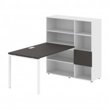 Стол-стеллаж EURST 1213 Мокко/Белый/Белый 1790х1250х1355 EDIS