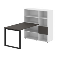 Стол-стеллаж EQRST 1213 Мокко/Черный/Белый 1790х1250х1355 EDIS