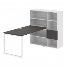 Стол-стеллаж EQRST 1215 Мокко/Белый/Белый 1990х1250х1355 EDIS