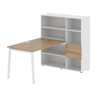 Стол-стеллаж ELRST 1213 Дуб Денвер светлый/Белый/Белый 1790х1250х1355 EDIS