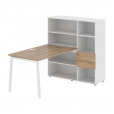 Стол-стеллаж ELRST 1213 Дуб Денвер светлый/Белый/Белый 1790х1250х1355 EDIS