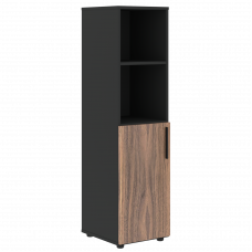 Шкаф средний узкий VRMCS 40.5 Американский орех/Яшма черный 400х430х1517 VELION VENEER