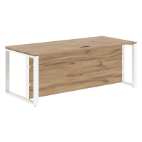 Стол руководителя EST 209H Дуб Денвер светлый/Белый 2000х900х750 ENIO