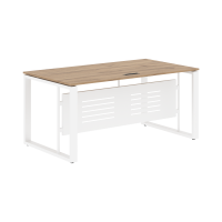 Стол руководителя EST 169M Дуб Денвер светлый/Белый 1600х900х750 ENIO
