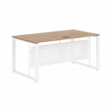 Стол руководителя EST 169M Дуб Денвер светлый/Белый 1600х900х750 ENIO