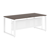 Стол руководителя EST 189M Дуб Денвер темный/Белый 1800х900х750 ENIO