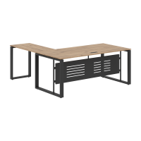 Стол руководителя ECT 1819M Дуб Денвер светлый/Антрацит 1800х1900х750 ENIO