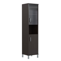 Шкаф-колонка высокая с малой стеклянной дверью и глухой B 431.10(R) Венге Магия 475х450х2054 BORN