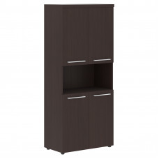 Шкаф с 2-мя комплектами глухих малых дверей и топом AHC 85.4 Венге Магия 850х456х1969 ALTO