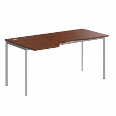 Стол эргономичный СА-1S(L) Орех Французский/Алюминий 1600х900х755. IMAGO-S