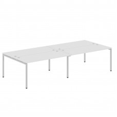 Стол 4-х местный XWST 3214 Белый/Алюминий 3206х1406х750 XTEN-S