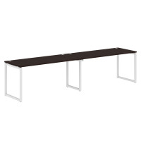 Стол 2-х местный XQWST 3270 Легно темный/Белый 3206х700х750