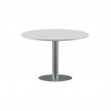 Конференц стол ПРГ-100 Белый/Алюминий D1000х750 IMAGO