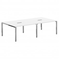 Конференц стол XGSCT 2714.1 Белый/Нержавеющая сталь 2720х1406х750 XTEN GLOSS