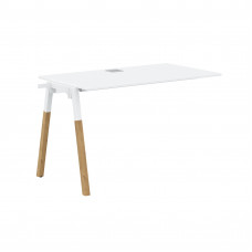 Стол приставной FIST 1167 Белый Премиум/Белый-Бук 1180х670х733 FORTA
