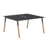 Стол FWST 1313 Черный графит/Антрацит-Бук 1380х1370х733 FORTA