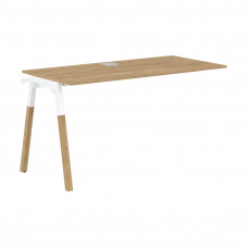 Стол приставной FIST 1367 Дуб Гамильтон/Белый-Бук 1380х670х733 FORTA