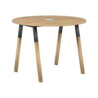 Стол FRST 1020 Дуб Гамильтон/Антрацит-Бук 1020х1020х733 FORTA