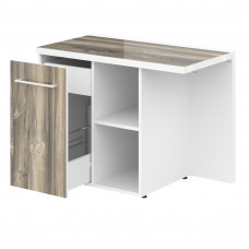 Тумба приставная MCRT1055(L) Дуб Базель/Белый 1000х550х750 MORRIS