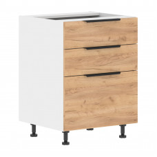 Шкаф напольный с ящиками MOB 6082.2 Дуб Бофорд/Белый 600х560х820 CORSICA