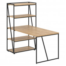 Стол компьютерный LMST 1515 Дуб Бофорд/Черный 1560х842х1517 LOFTIS