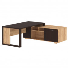Стол руководителя с тумбой ACT 2118(R) Венге Магия/Дуб Бофорд 2100х1800х750 ALTO