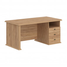Стол руководителя однотумбовый RDT 168.A(L) Дуб Бофорд 1600х800х750 RAUT