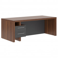 Стол руководителя ZSTD 209H.A Орех Даллас/Антрацит 2000х900х750 ZENN