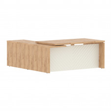 Стол руководителя TLCT 1820(R) Дуб Бофорд Z/Латте 1800х2000х750 TORR LUX